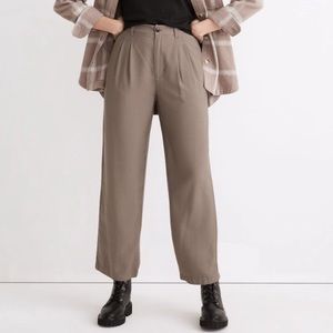 Madewell Barroway Wide-Leg Crop Pants in Coastal Granite Size 14 NWT